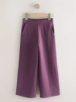 Berry Purple 1 Pack Wide Leg Jersey Trousers (3-16yrs)