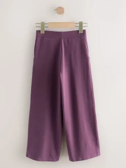 Berry Purple 1 Pack Wide Leg Jersey Trousers (3-16yrs)