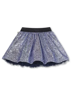 Billieblush Blue Sequin Party Skirt With Tulle Lining