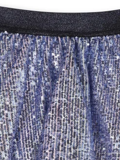 Billieblush Blue Sequin Party Skirt With Tulle Lining
