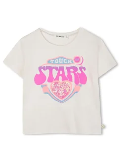 Billieblush Cream Graphic Short Sleeve T-Shirt