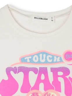 Billieblush Cream Graphic Short Sleeve T-Shirt