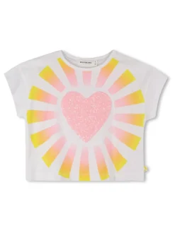 Billieblush Logo Short Sleeve White T-Shirt