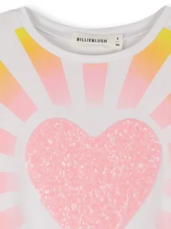 Billieblush Logo Short Sleeve White T-Shirt