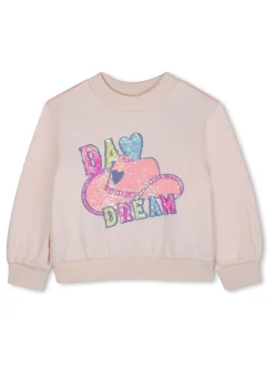 Billieblush Pink Western Cowgirl Glitter Graphic Sweatshirt