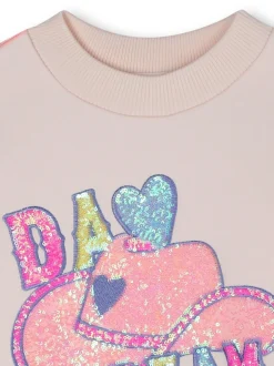 Billieblush Pink Western Cowgirl Glitter Graphic Sweatshirt