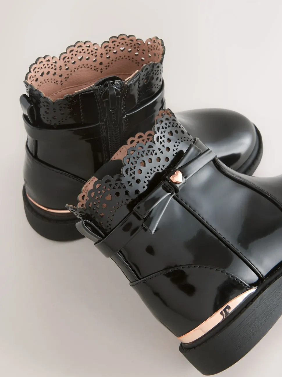 Black Chelsea Bow Ankle Boots
