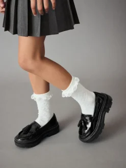 Black Chunky School Shoes