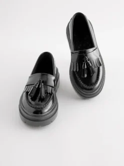 Black Chunky School Shoes