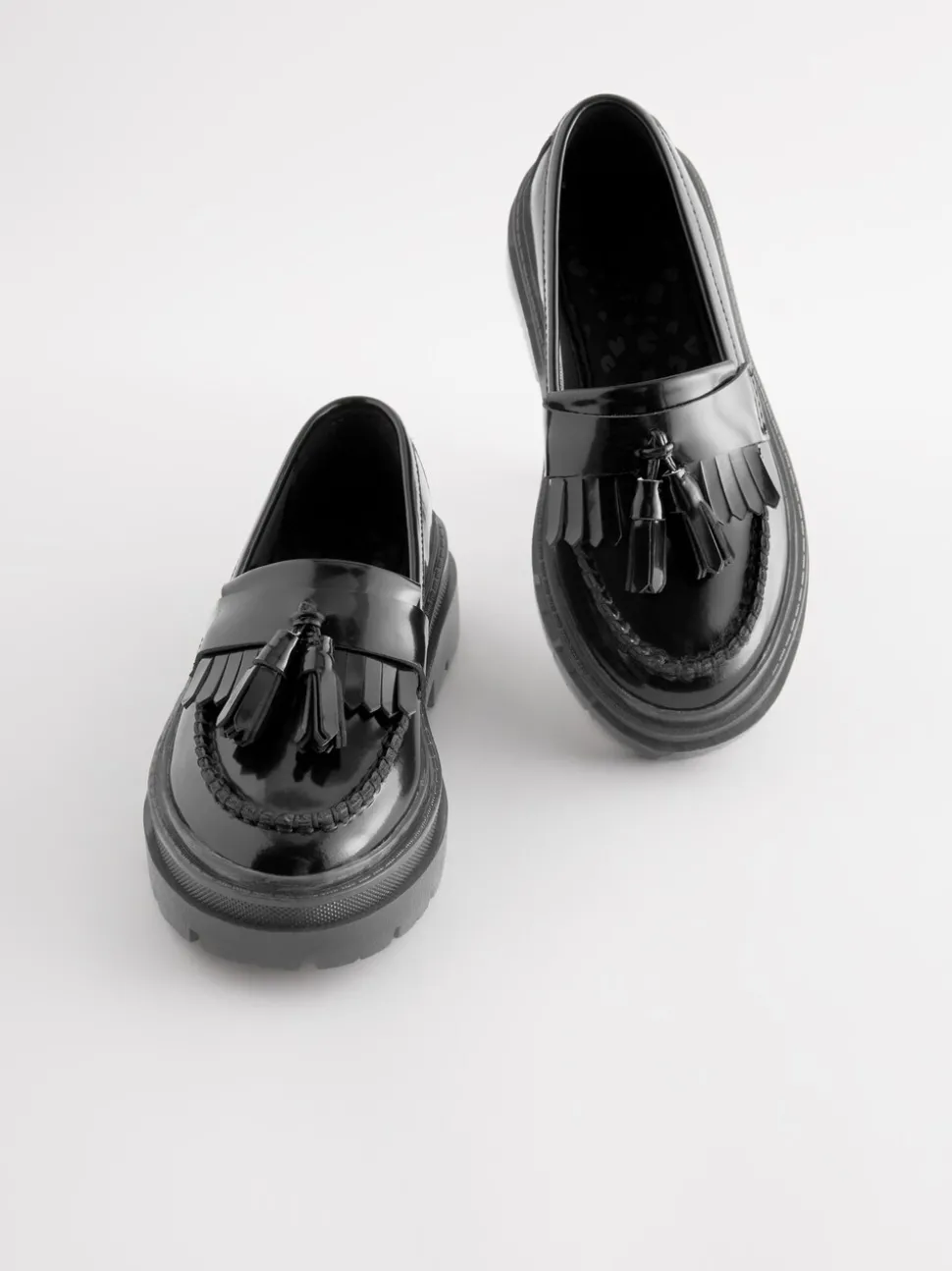 Black Chunky School Shoes