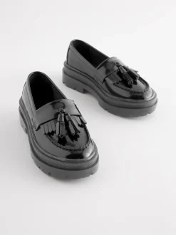 Black Chunky School Shoes