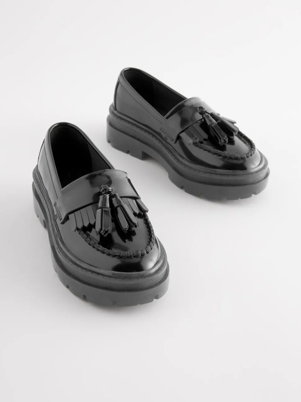 Black Chunky School Shoes