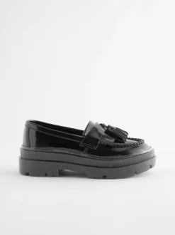 Black Chunky School Shoes