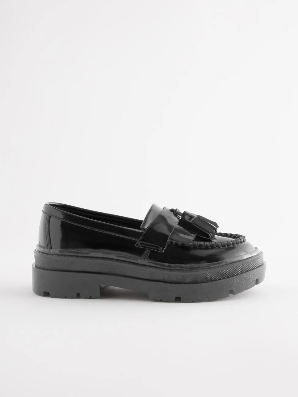Black Chunky School Shoes