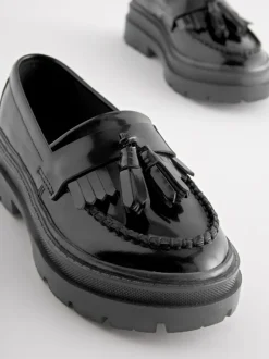 Black Chunky School Shoes