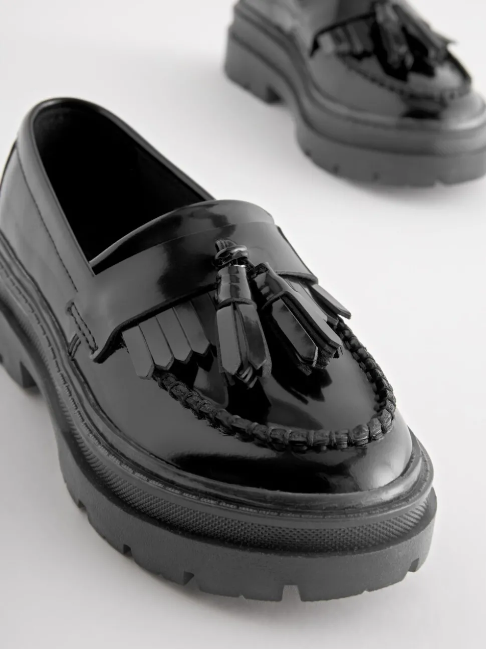 Black Chunky School Shoes