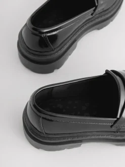 Black Chunky School Shoes
