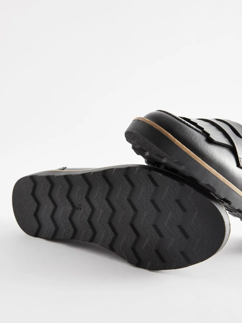 Black Leather Tassel Loafer School Shoes