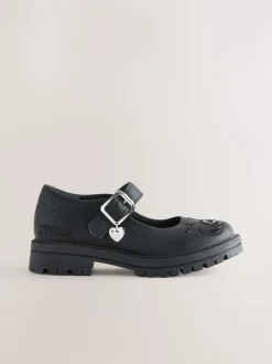 Black Lilo & Stitch Mary Jane School Shoes