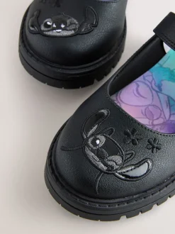 Black Lilo & Stitch Mary Jane School Shoes