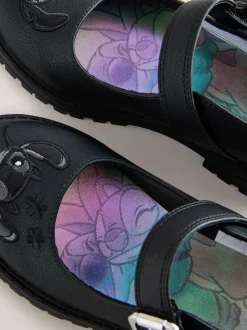 Black Lilo & Stitch Mary Jane School Shoes