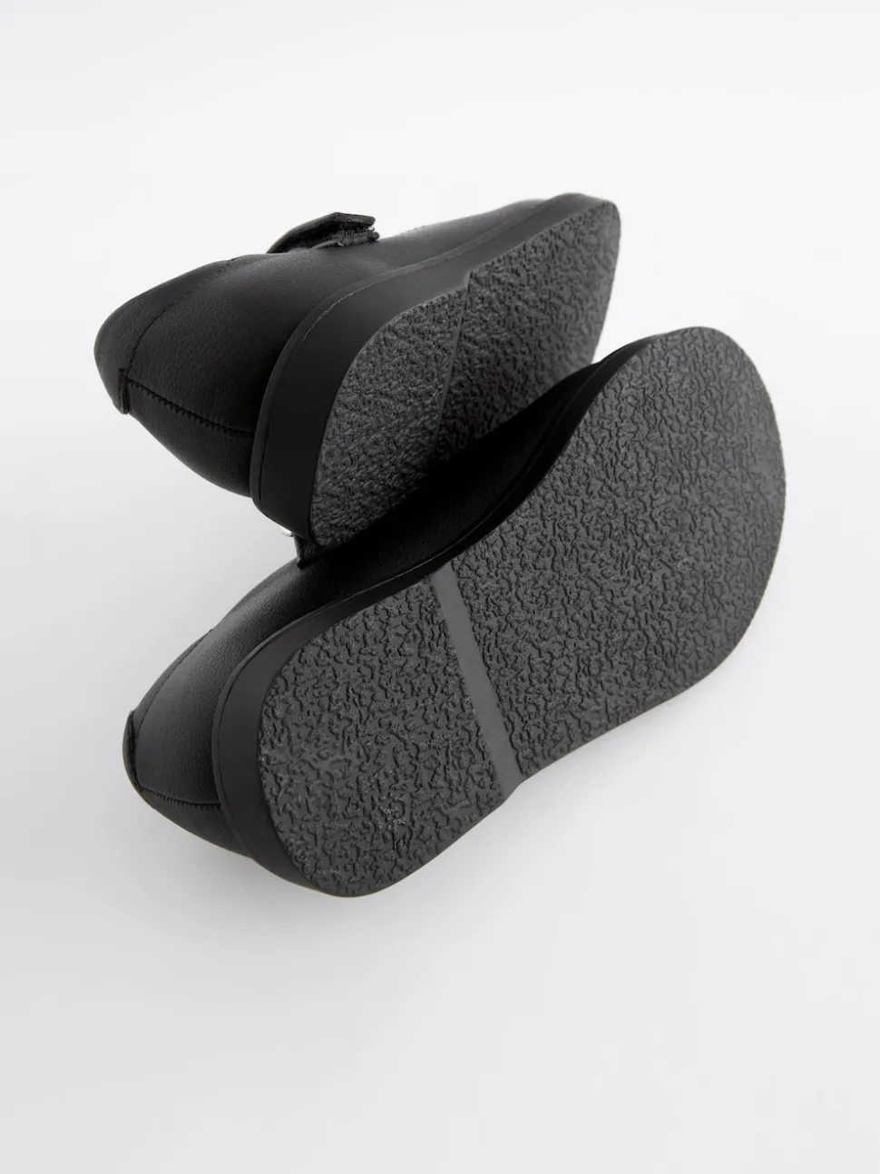 Black Matt School Mary Jane Crepe Sole Shoes