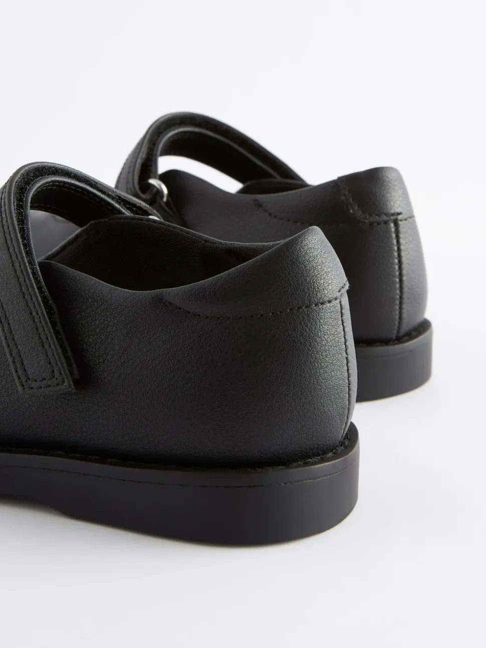 Black Matt School Mary Jane Crepe Sole Shoes