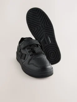 Black Minecraft School Touch Fastening Elastic Lace Shoes