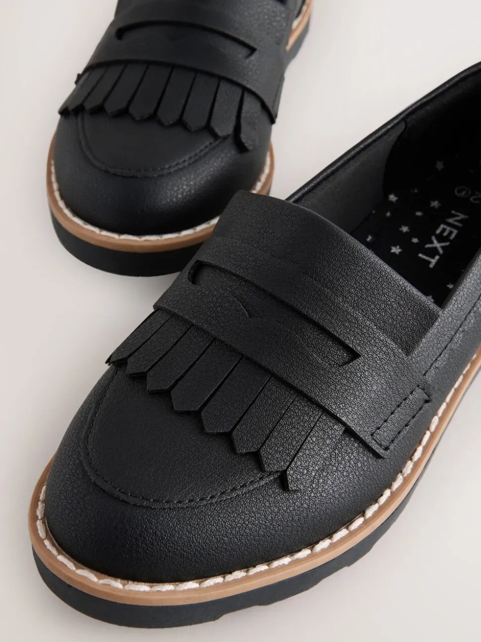 Black Narrow Fit (E) School Loafers