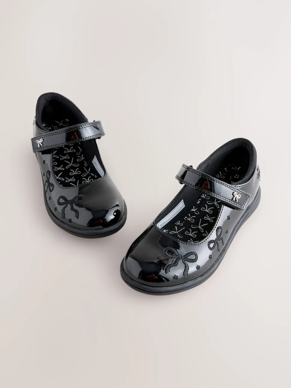 Black Patent Bow Mary Jane School Shoes