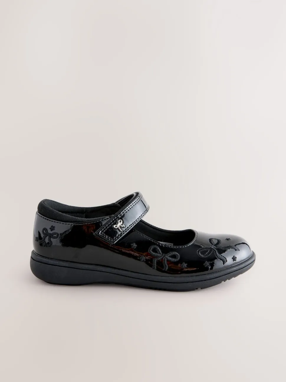 Black Patent Bow Mary Jane School Shoes