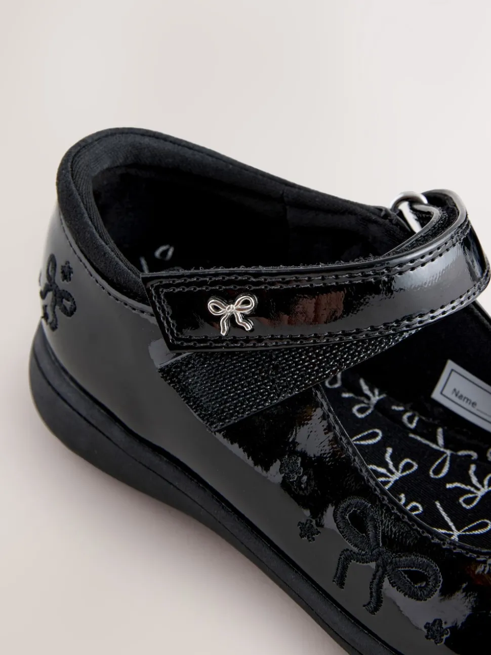 Black Patent Bow Mary Jane School Shoes
