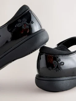 Black Patent Bow Mary Jane School Shoes