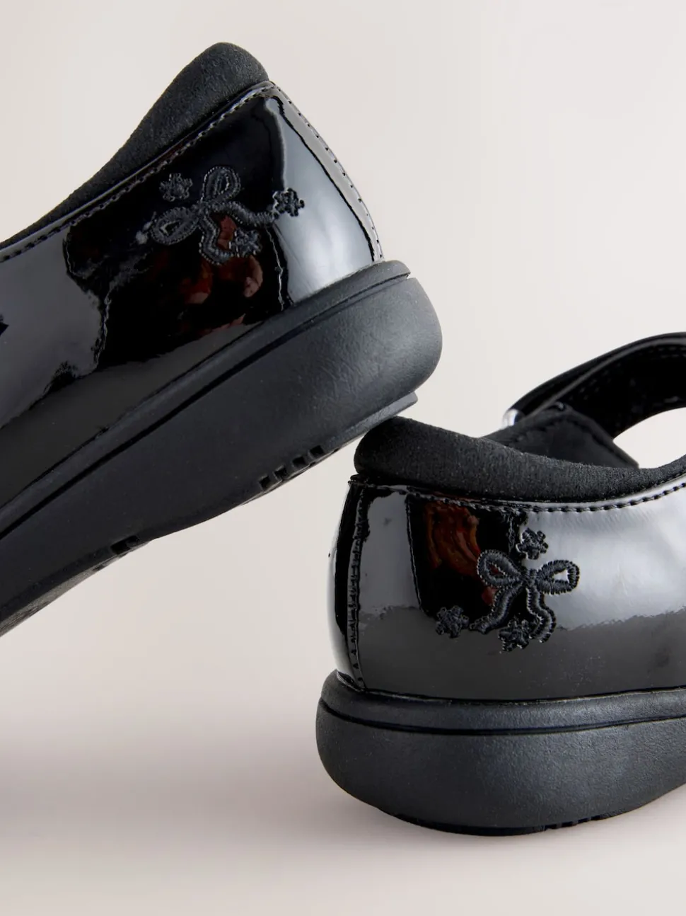 Black Patent Bow Mary Jane School Shoes