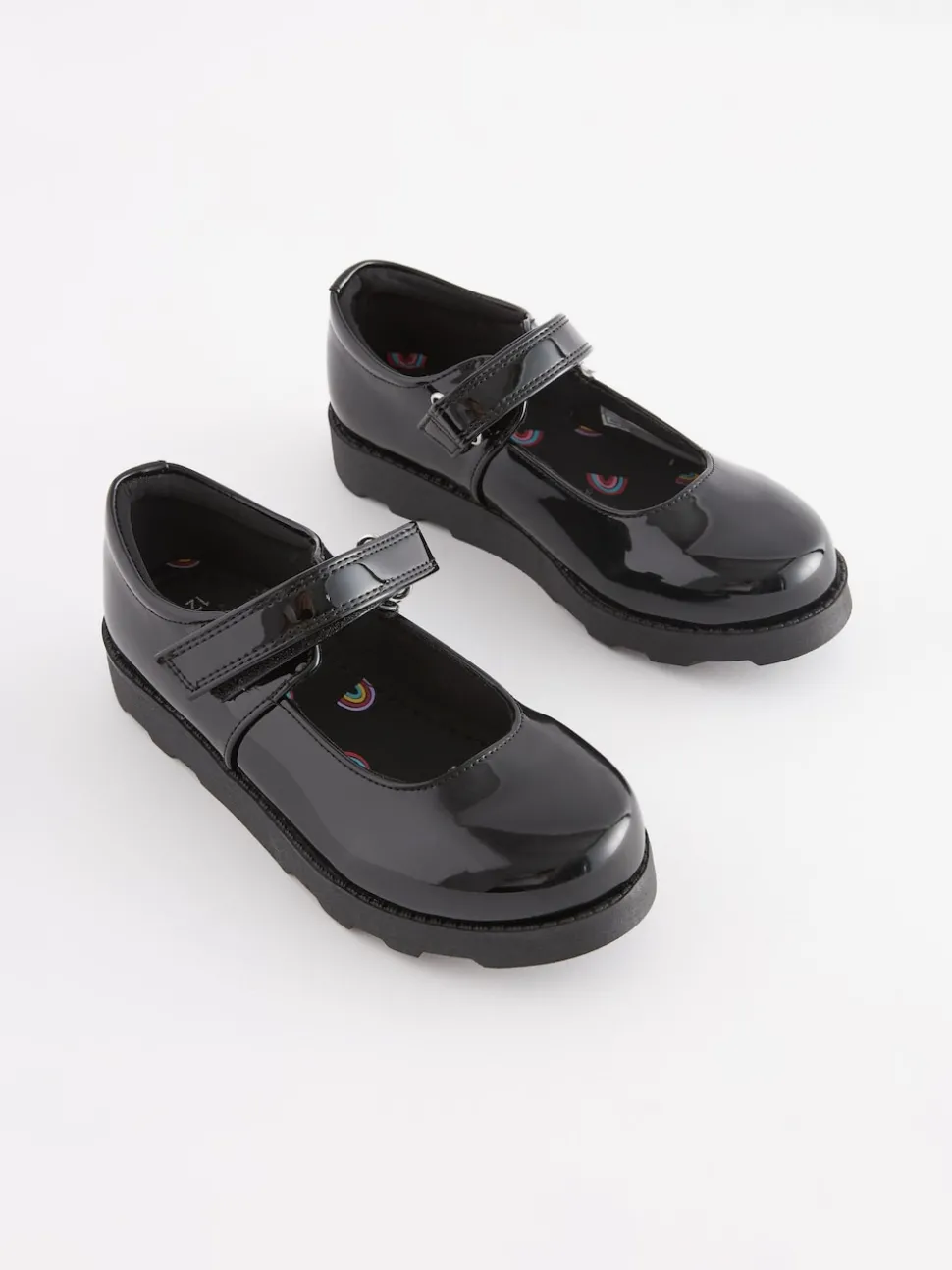 Black Patent Junior School Mary Jane Shoes