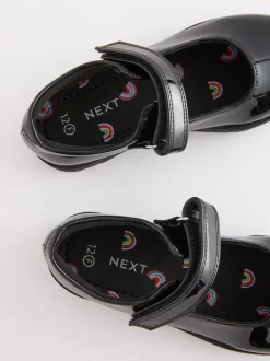Black Patent Junior School Mary Jane Shoes