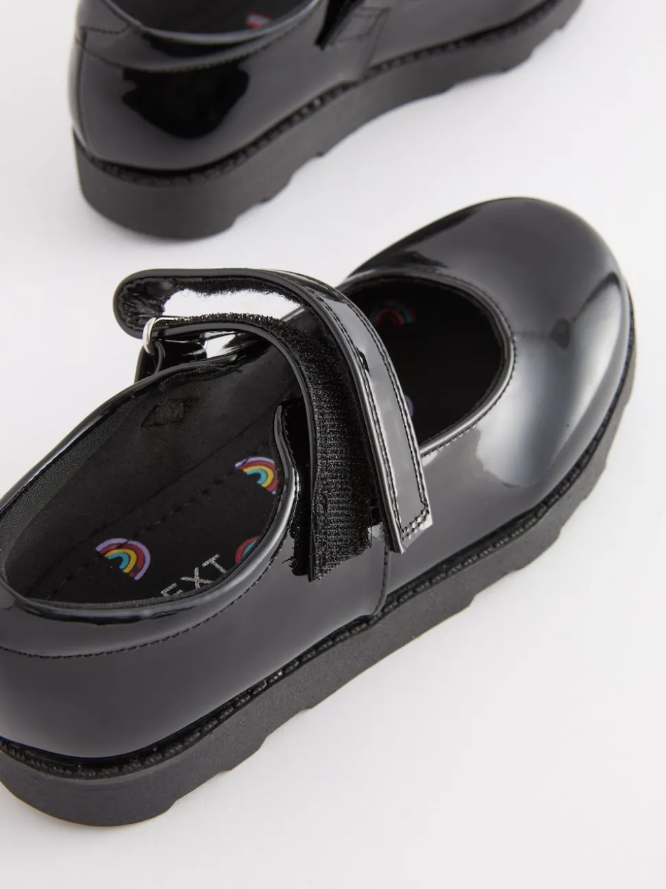 Black Patent Junior School Mary Jane Shoes