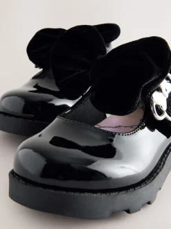 Black Patent Minnie Mouse Mary Jane School Shoes