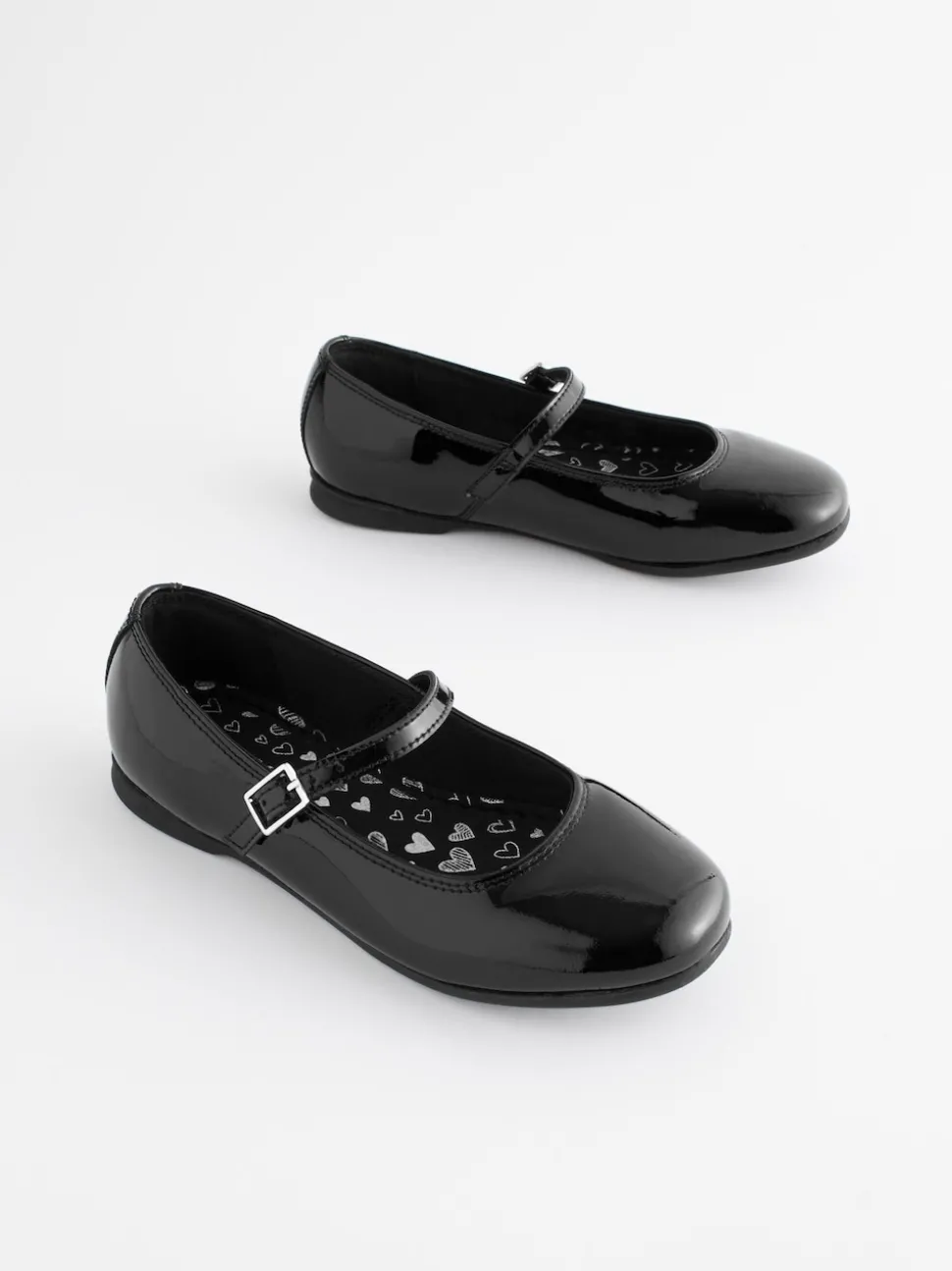Black Patent Narrow Fit (E) Leather Mary Jane School Shoes