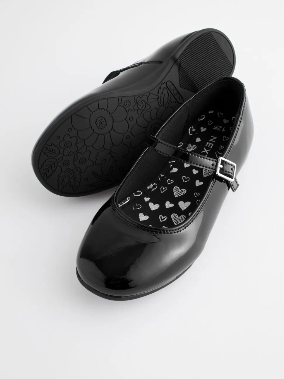 Black Patent Narrow Fit (E) Leather Mary Jane School Shoes