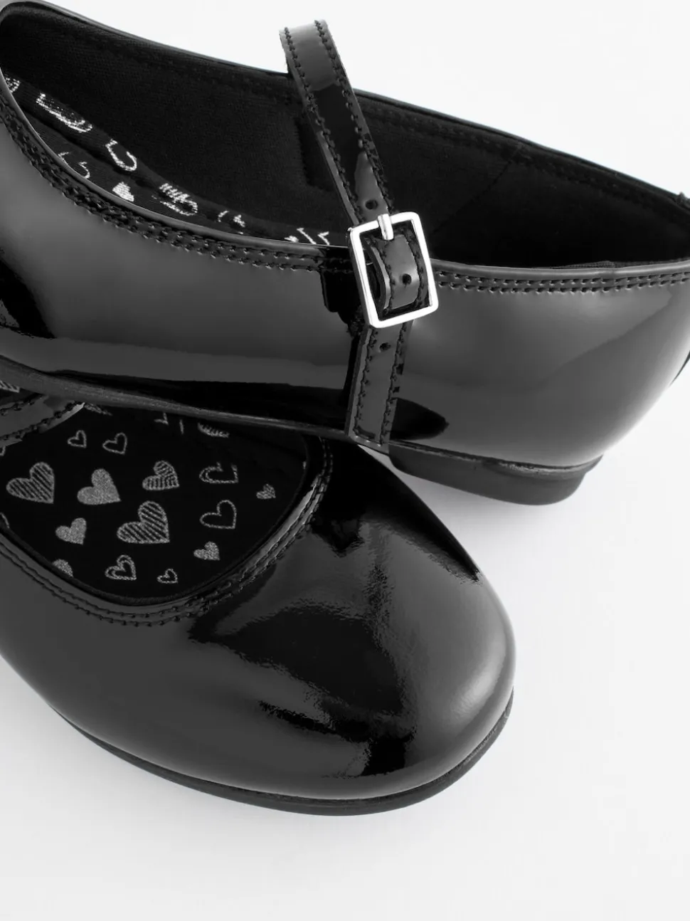 Black Patent Narrow Fit (E) Leather Mary Jane School Shoes