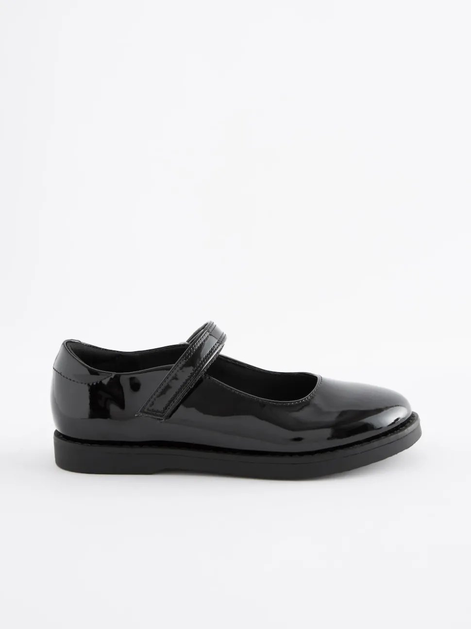 Black Patent School Mary Jane Crepe Sole Shoes
