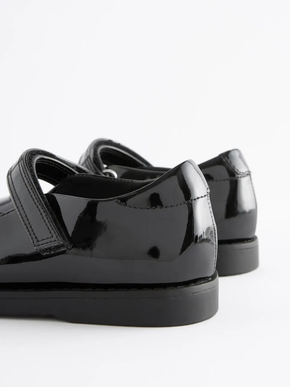 Black Patent School Mary Jane Crepe Sole Shoes