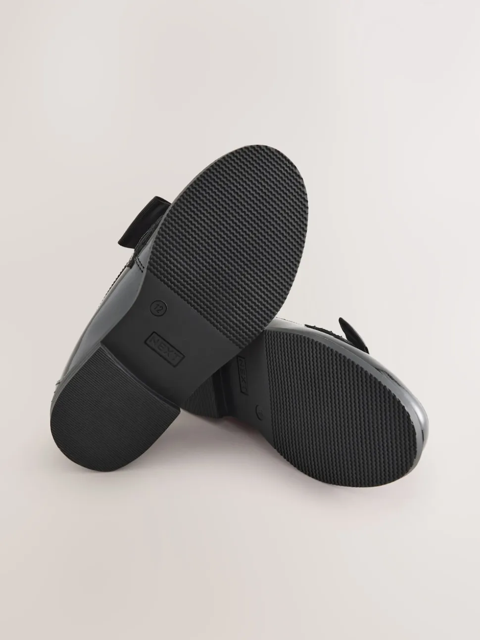 Black Patent Standard Fit (F) Leather Bow Loafer School Shoes