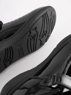 Black Patent Standard Fit (F) School Leather Brogue Detail Mary Jane Shoes