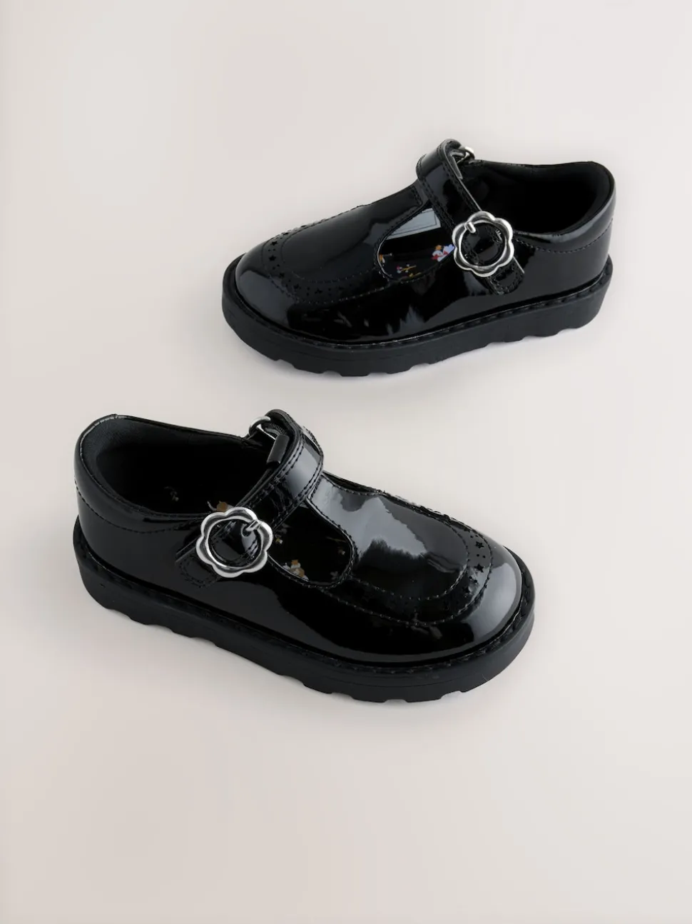 Black Patent T-Bar School Shoes