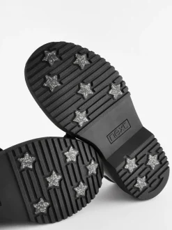 Black Patent Wide Fit (G) Bow Chunky Mary Jane School Shoes