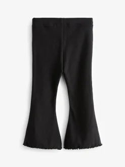 Black Rib Flare Leggings (3mths-7yrs)
