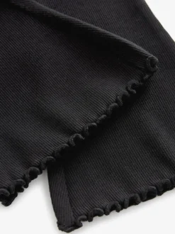 Black Rib Flare Leggings (3mths-7yrs)