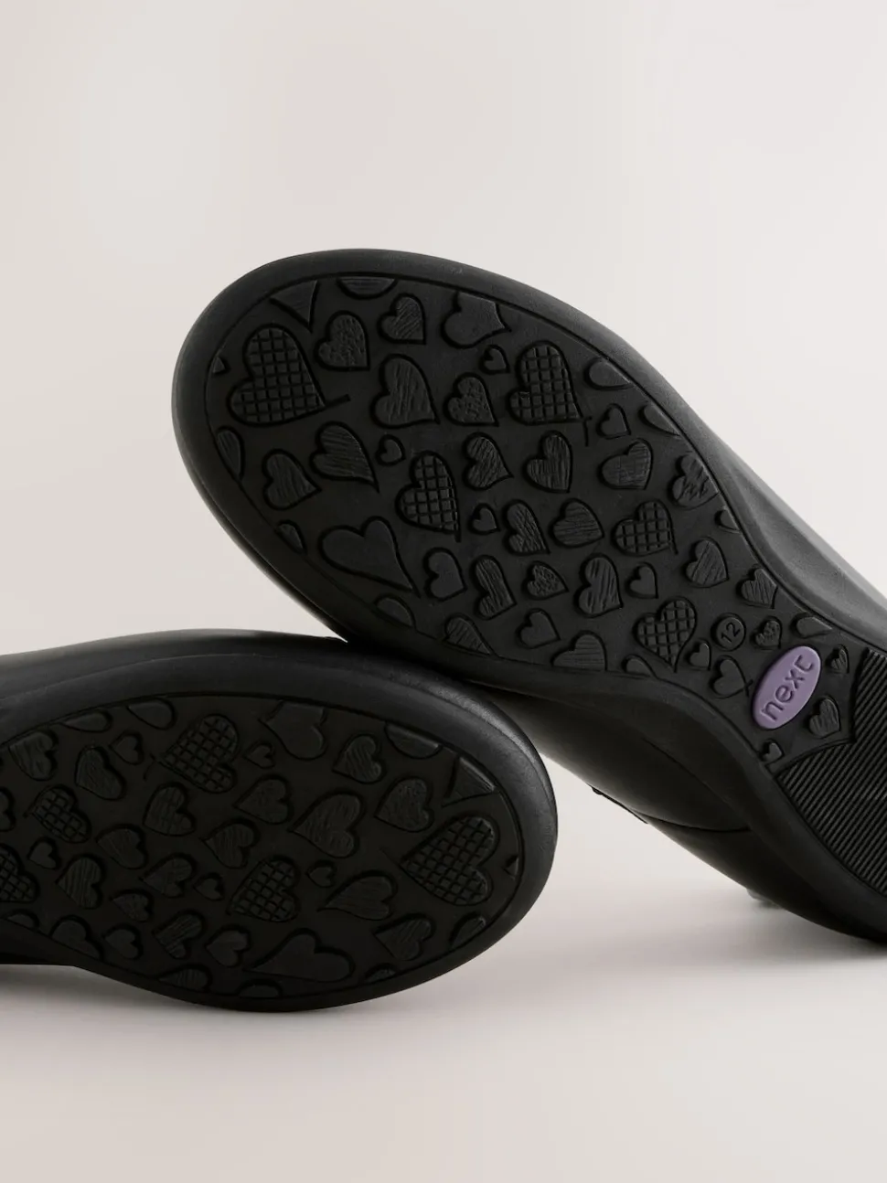 Black Standard Fit (F) Leather Ballerina School Shoes